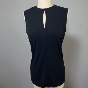 Kenzo Paris Black Sleeveless Keyhole Top Size 38